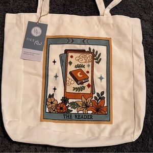 NWT Page & Petal : The Reader Book Tarot Card Tote Bag for Book Lovers